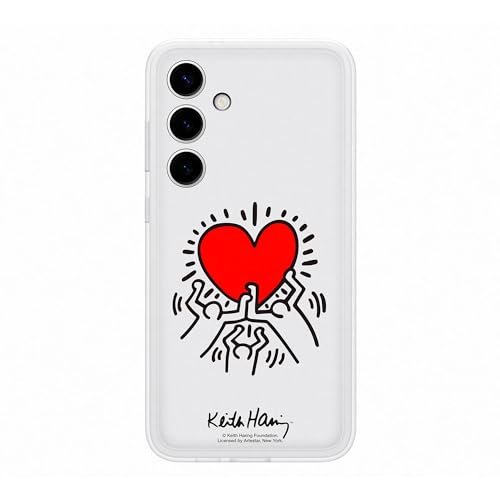 Samsung Flipsuit Case Cover Per Galaxy S24+, Card Keith Haring Con Tecnlogia Nfc Inclusa, White