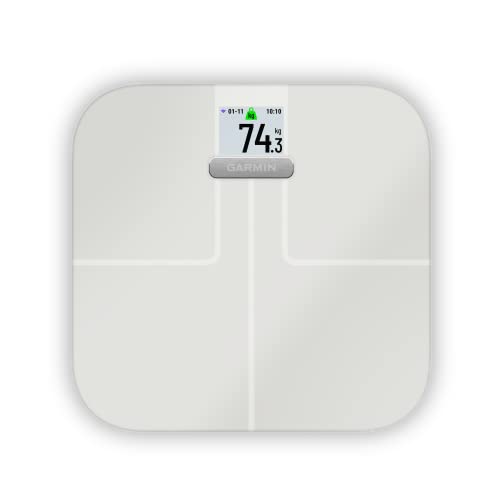 Garmin Index S2 White Bilancia Impedenziometrica, Con Schermo A Calori, Fino A 16 Utenti, Bluetooth E Wi-Fi, Bianco