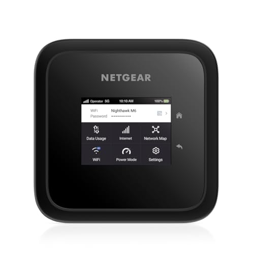 Netgear Nighthawk M6 Router 5G Con Sim, Modem 5G Portatile, Saponetta Wifi 5G Per Casa, Hotspot 5G/4G, Ax3600 Wifi 6, Fino A 32 Dispositivi (Mr6150)