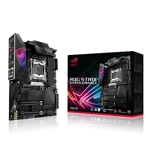 Asus Rog Strix X299-E Gaming Ii Scheda Madre Intel X299 Atx Lga 2066, Con 12 Fasi Di Alimentazione, Wi-Fi 6, 2.5 Gbps Lan, Usb 3.2 Gen 2, Sata, Tre M.