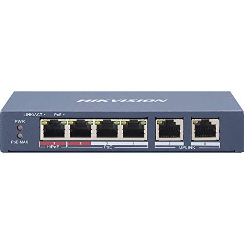 Hikvision Switch Poe 4-Port L2 Unmanaged Ds-3E0106Hp-E