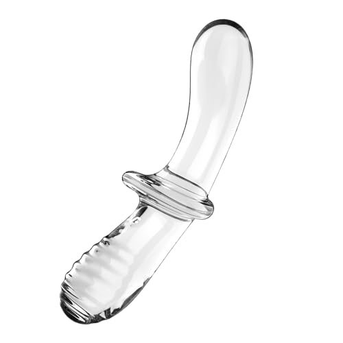 Satisfyer Double Crystal | 20 Cm | Dildo Per Punto G | Dildo In Vetro | Vetro Borosilicato | Struttura Liscia E Scanalata Per Una Maggiore Stimolazion