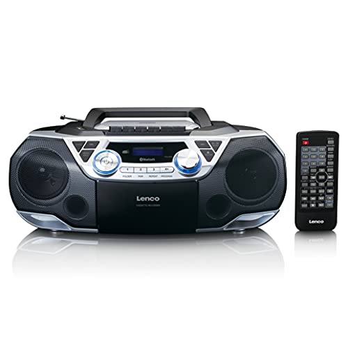 Lenco Scd-720 – Boombox Dab+ – Bluetooth 5.0 – Lettore Cd/Mp3 – Ponte Cassette – Radio Fm – Porta Usb – 2 X 6 Watt Rms – Bass Reflex – Telecomando – A