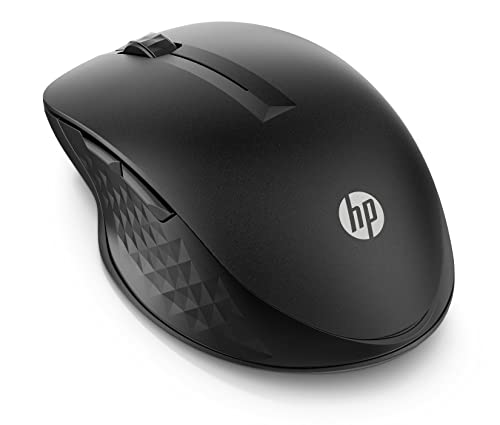 Hp 430 Mouse Wireless | Connessione Wireless A 2,4 Ghz E Bluetooth 5.2 | Dongle Usb | 4.000 Dpi | 4 Pulsanti | Per Un Massimo Di 2 Dispositivi | Nero 