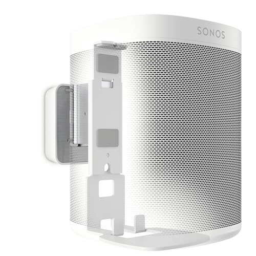 Vogel'S Sound 4201 Supporto Da Parete Per Altoparlanti Per Sonos One (Sl) E Play 1, Max. 5 Kg, Inclinabile -30º/+30º, Orientabile Fino A 70º (Sinistra