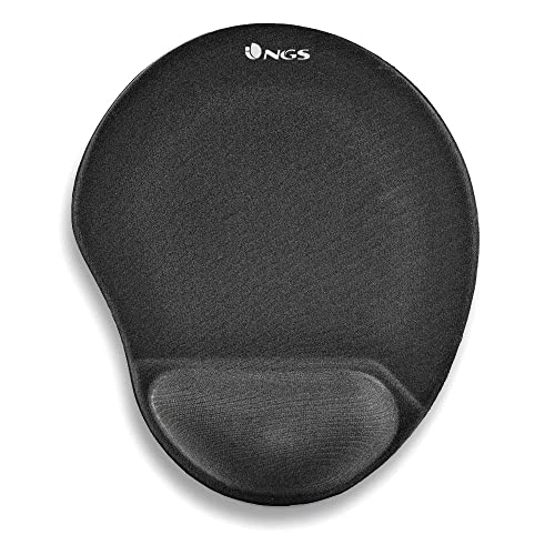 Ngs Kilim Gel - Tappetino Per Mouse Ergonomico Con Poggiapolso, Mouse Pad Anti-Scivolo, 25X21X2 Cm, Colore Nero