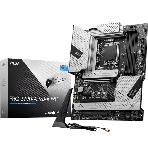 Msi Pro Z790-A Max Wifi Scheda Madre, Atx - Supporta I Processori Intel Di 14ª, 13ª E 12ª Generazione, Lga 1700-80A Sps, Boost Memoria Ddr5 Fino A 780