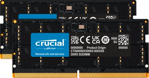 Crucial Ram 32Gb Kit (2X16Gb) Ddr5 4800Mhz Cl40 Memoria Per Computer Portatili Ct2K16G48C40S5