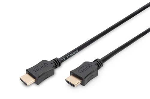 Digitus Cavo Di Collegamento Hdmi High Speed, Tipo A, Hdmi 2.0, 3,0 M, Ultra Hd 4K/60Hz, Contatti Placcati Oro, Compatibile Con Tv/Beamer/Monitor, Ner
