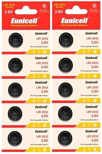 10 Batterie Ricaricabili Agli Ioni Di Litio Lir2032 Ricaricabili Agli Ioni Di Litio Da 3,6 V