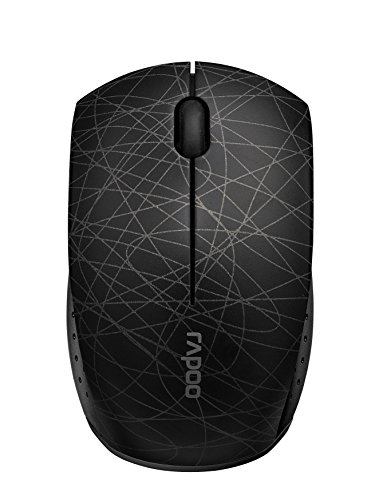 Rapoo 17307 3300+ Mini Mouse Wireless, 3 Tasti, 1000 Dpi, 2.4 Ghz, Nero