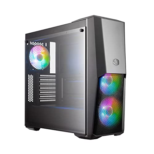 Cooler Master Masterbox Mb500 Argb - Case Pc Atx Con Semi-Pannello In Rete, 3 Ventole Da 120Mm Preinstallate, Pannello Laterale In Vetro, Configurazio