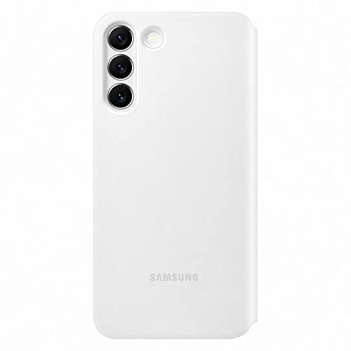 Samsung Smart Clear View Cover Custodia Con Finestra Di Visione Per Galaxy S22+ 5G, Bianco