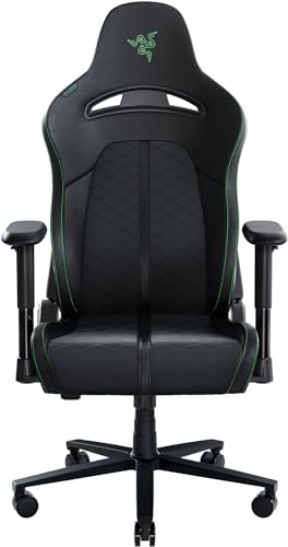 Razer Enki X - Sedia Da Gioco Con Supporto Lombare Integrato, Sedia Da Scrivania/Ufficio, Pelle Sintetica Multistrato, Imbottitura In Schiuma, Regolab