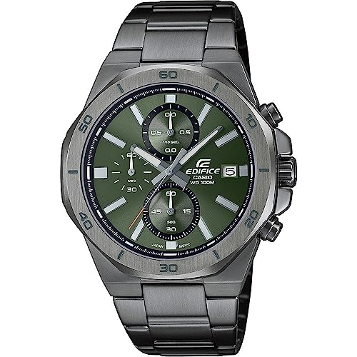 Casio Edifice Orologio Cronografo Al Quarzo Uomo Con Cinturino In Acciaio Inossidabile Efv-640Dc-3Avuef