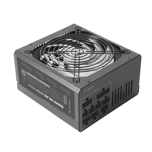 Tacens Radix Vii Ag 600, Alimentatore Full Modulare 600W Atx, 10 Anni Garanzia, 80Plus Silver, 87% Di Efficienza, Ventola Fdb Da 140 Mm Con Tecnologia