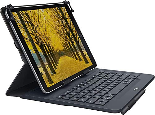 Logitech Universal Folio Cover Ipad O Tablet Con Tastiera Bluetooth Wireless, Apple, Android, Windows Da 9-10 Pollici, Facile Configurazione, Durata