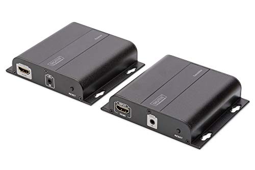 Digitus 4K Hdmi Extender (Set), Compatibile Con Ip E Connessione Diretta (Cat 5, 5E, 6), Fino A 253 Ricevitori, Risoluzione 3840X2160P Con 30 Hz, Nero