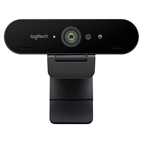 Logitech Brio Ultra Hd Pro Webcam, Streaming Hyper-Fast 1080P/60Fps, Ampio Campo Visivo ‎Regolabile, Zoom 5X, Funziona Con ‎Pc/Mac/Laptop/Chrome - Ner