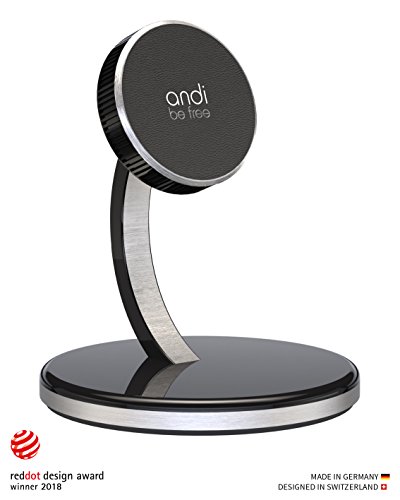 Andi Be Free Wireless Desktop Charger - Stazione Di Ricarica Induttiva Wireless Con La Stazione Di Ricarica Rapida Qi, Compatibile Con Supporti Magnet