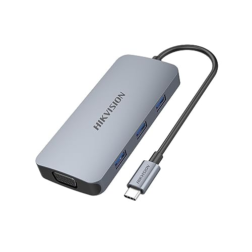 Hik Storage Usb-C Hub Ds801 8In1 Porte: 1X Hdmi 4K - 1X Vga - 3X Usb-A 3.0-1X Usb-C - 1X Sd - 1X Microsd