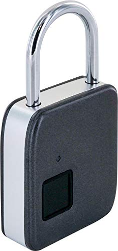 Schwaiger 715941 Lucchetto Intelligente Con Impronta Digitale Lucchetto Elettronico Con Grillo Impronta Digitale Impermeabile In Lega Di Zinco Usb-C R
