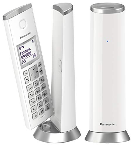 Panasonic Telefono Dect Cordless Kx-Tgk212Jtw Con Retroilluminazione Lcd Da 1,5 Pollici, Suonerie Bianche, Chiamate Indesiderate, Eco Ed Eco Plus, Bia