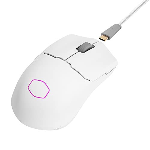 Cooler Master Mm712 Rgb-Led Mouse Da Gioco Wireless Ibrido Ultraleggero 59G - Sensore Ottico Paw3370 19K Dpi, Interruttori Ottici 70 Milioni Di Clic,O
