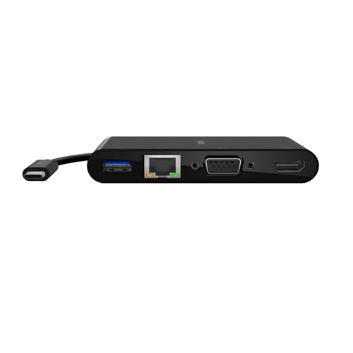 Belkin Adattatore Multimediale Usb-C, Hub Usb-C Con Porte Vga, Hdmi 4K, Usb 3.0 Ed Ethernet, Per Macbook Pro, Ipad Pro, Surface Pro, Chromebook E Altr