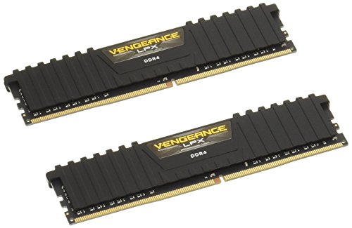 Corsair Cmk8Gx4M2A2400C16 Vengeance Lpx Kit Di Memoria Ram Da 8 Gb, 2X4 Gb, Ddr4, 2400 Mhz, Cl16, Nero, Dissipatore Calore