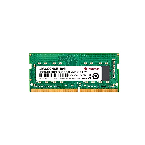 Transcend Jm3200Hse-16G 16Gb Ddr4 3200Mhz So-Dimm 1Rx8 1.2V