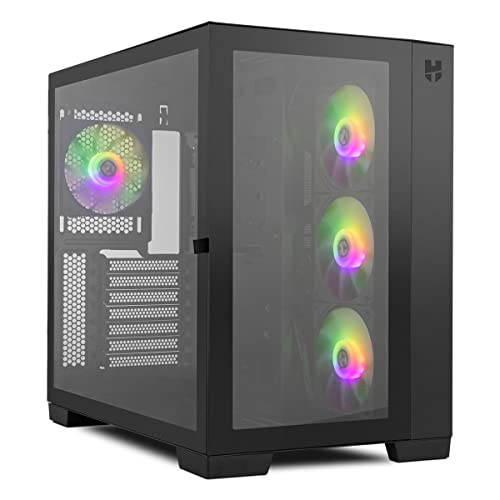 Nox Xtreme Products Astra- Semitorre Micro Atx;Atx, Laterale E Frontale In Vetro Temperato, Ventilatori Easylink Led Argb, Fino A 10 Ventole, Grafiche
