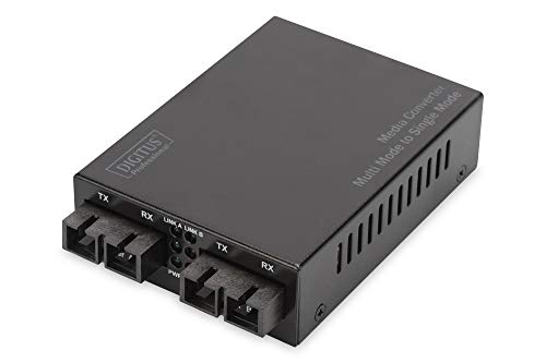 Digitus Dn-82024 Convertitore Multimediale Di Rete 100 Mbit/S 1310 Nm Modalità Multipla, Modalità Singola Nero, Sc/Sc - 1310Nm/1310Nm - 100 Mbit, Sing
