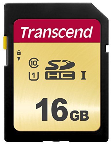 Transcend Ts16Gsdc500S Scheda Di Memoria Sdhc Da 16 Gb, Imballaggio Standard, 500S, Per Videocamere