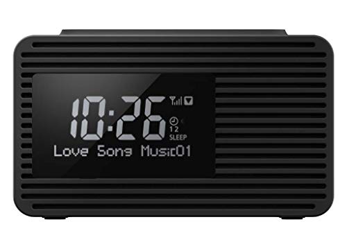 Panasonic Rc-D8Eg-K - Radiosveglia Digitale Dab+, Ampio Display, Tasto Snooze, Doppio Timer, Ricarica Per Smartphone Con Porta Usb, Timer Sleep
