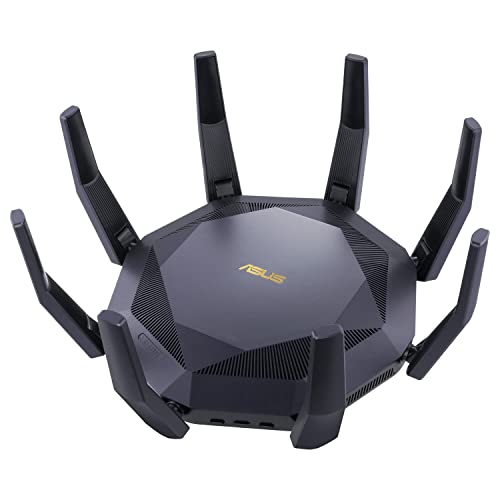 Asus Rt-Ax89X Ax6000 Router Estendibile Dual Band, Wifi 6 (802.11Ax), Mu-Mimo E Ofdma, 2 Porte 10G, Aiprotection Pro, Adaptive Qos, Gear Accelerator, 