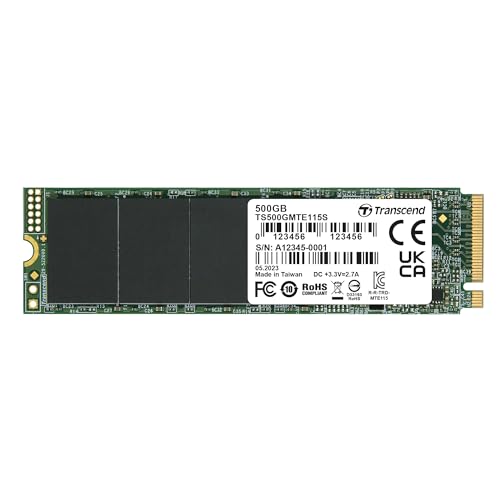 Transcend 500Gb M.2 2280 Pcie Gen3X4 Nvme Tlc