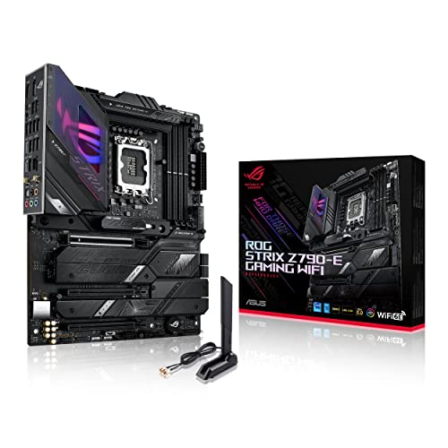 Asus Rog Strix Z790-E Gaming Scheda Madre Atx, Intel Z790, Lga1700, Ddr5, Pci 5.0, Wifi 6E (802.11Ax), Intel 2.5Gb Ethernet, Rog Supremefx 7.1, 5Xm.2,