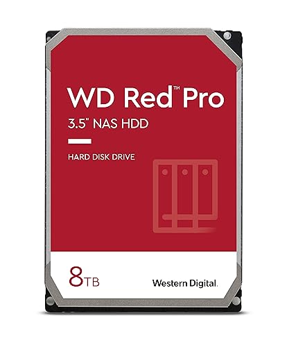 Wd Red Pro 8Tb Per Nas Hard Disk Interno Da 3.5”, 7200 Rpm Class, Sata 6 Gb/S, Cmr, Cache Da 256 Mb, Garanzia 5 Anni
