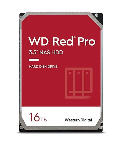 Wd Red Pro 16Tb Per Nas Hard Disk Interno Da 3.5”, 7200 Rpm Class, Sata 6 Gb/S, Cmr, Cache Da 512 Mb, Garanzia 5 Anni
