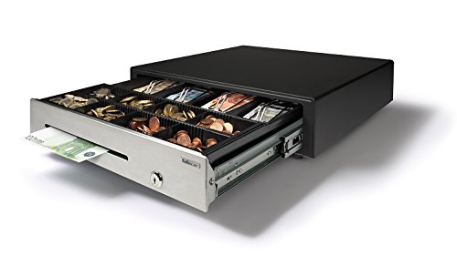 Safescan Hd-4141S Cassetto Per Uso Pesante Che Conserva In Sicurezza I Contanti, Cassetto Con 4 Scomparti Per Banconote E 8 Per Monete,Con Connessione