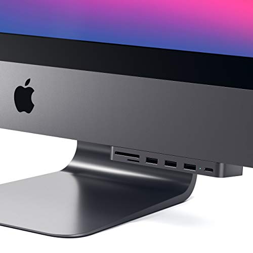 Satechi Hub A Pinza Usb-C - Porta Dati Usb-C, Dati Usb-A 3.0, Lettore Schede Micro/Sd Compatibile Con Apple Studio Display E Imac 2021 24", Non Compat