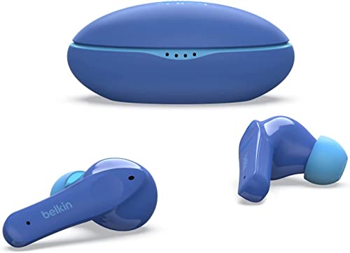 Belkin Soundform Nano Auricolari True Wireless Per Bambini, Max. 85 Db, Protezione Udito,Per Didattica A Distanza, Ipx5, 24 Ore Di Riproduzione, Per I