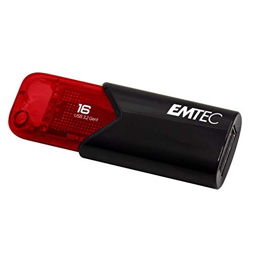 Emtec Usb-Stick 16 Gb B110 Usb 3.2 Click Easy, Rosso