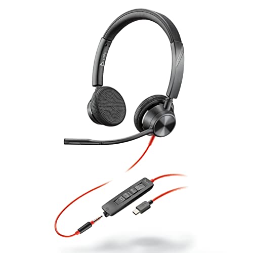 Plantronics Blackwire C3325 - Cuffie Stereo Con Connettore Usb-A E Braccio Flessibile, Colore: Nero