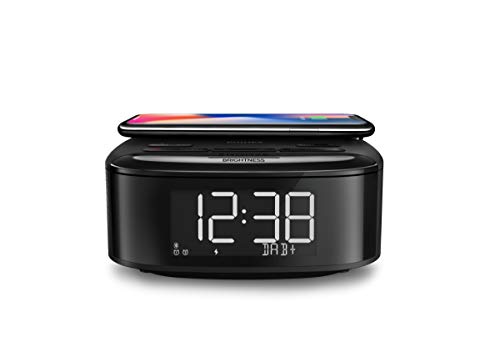 Philips R7705/10 Radiosveglia Dab+/Fm, Bluetooth, Allarme Doppio, Spegnimento Automatico, Sincronizzazione Automatica Dell'Orario, Batteria Tampone, C