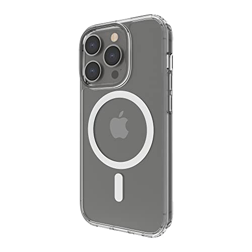 Belkin Custodia Per Iphone 14 Pro Compatibile Con La Ricarica Wireless Magsafe, Cover Magnetica Trasparente Per Iphone 14 Con Magneti Integrati E Bord