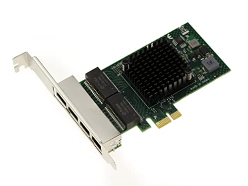 Kalea-Informatique Scheda Controller Di Rete Pcie X1 4 Porte Rj45 Quad Lan Gigabit Ethernet 10 100 1000Mb 1G - Broadcom Bcm5719 - Profilo Basso E Alto