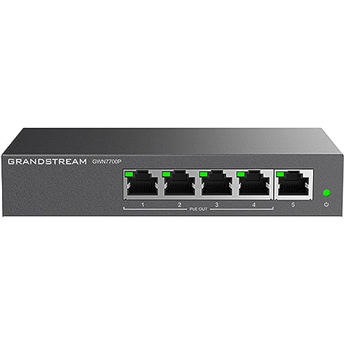 Grandstream Gwn7700P - Switch Non Gestito A 5 Porte, 4X Poe