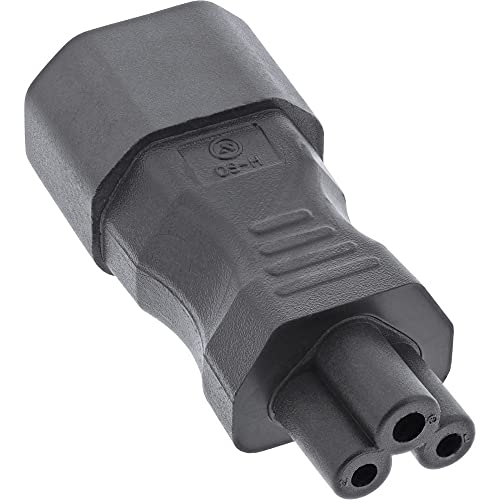 Inline® - Adattatore Di Rete Iec 60320 C14 / C5, 3 Poli Per Dispositivi Freddi E Notebook